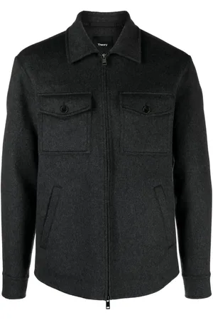 THEORY Zipped wool-blend shirt jacket