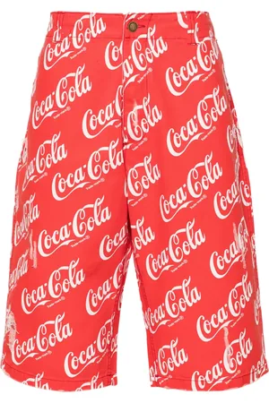 ERL Coca-Cola print cotton shorts