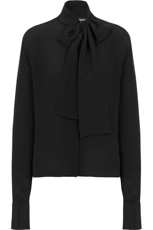 Balmain Bow-detail buttoned blouse