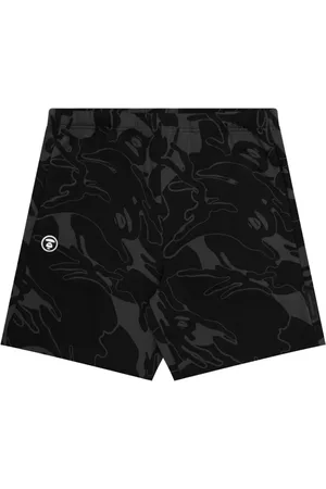 A Bathing Ape Logo-print jacquard shorts