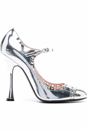 Giambattista Valli Punched hole heeled pumps