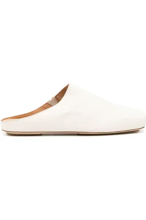 UMA WANG Square-toe leather slippers