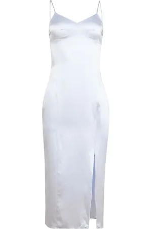 FLEUR DU MAL Front-slit slip dress