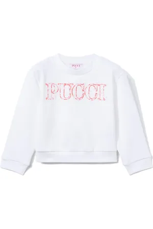 PUCCI Junior Embroidered-logo cotton sweatshirt