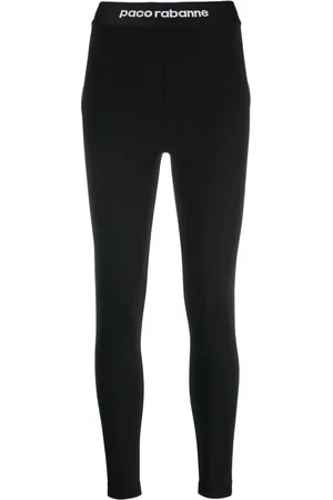 Paco rabanne Logo-waistband high-waisted leggings