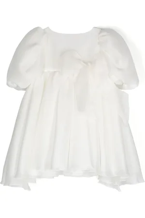 LA STUPENDERIA Bow-detail silk dress