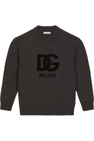 Dolce & Gabbana Intarsia-logo virgin-wool jumper