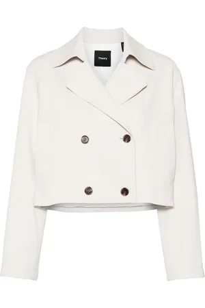 THEORY Crepe cropped jacket