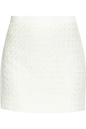 Casablanca High-waisted cotton mini skirt
