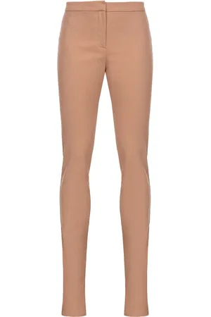 Pinko Skinny-cut ankle-slits trousers