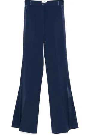 Elisabetta Franchi Satin-trim crepe trousers
