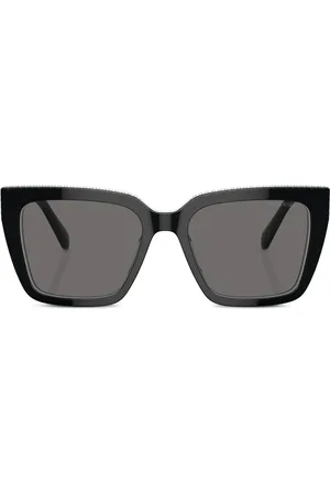 Swarovski Crystal-embellished rectangle-frame sunglasses