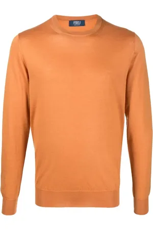 FEDELI Ribbed crew neck jumper