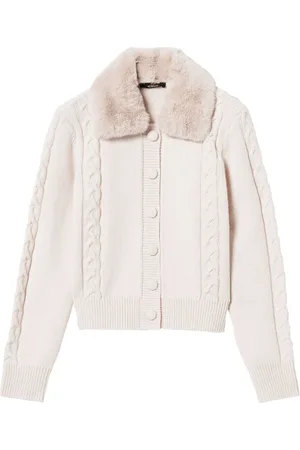 Twin-Set Faux-fur collar cardigan