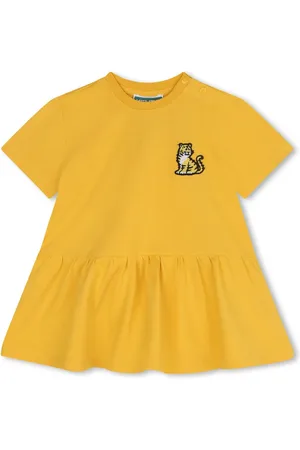 Kenzo Tiger-appliqu??d cotton dress