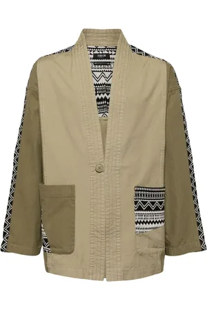FIVE CM Panelled cotton jacket