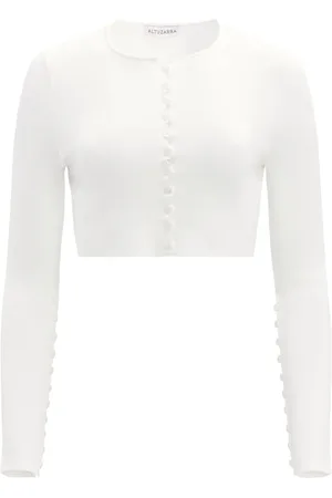 Altuzarra Haruni scallop-edge knitted top