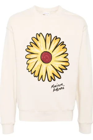 Maison Kitsuné Sunflower motif long sleeve sweater