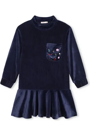 Billieblush Stud-embellished velvet dress