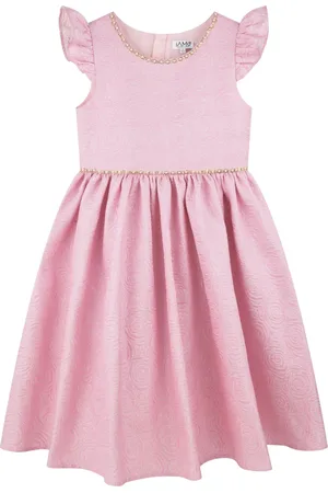 IAME Rose-jacquard cotton pleated dress