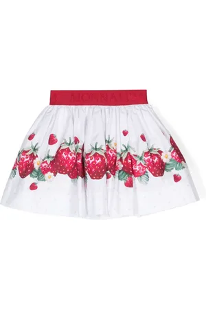 MONNALISA Fruit-print cotton skirt