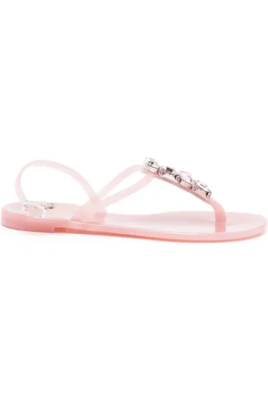 Casadei Crystal-embellished beach flip flops