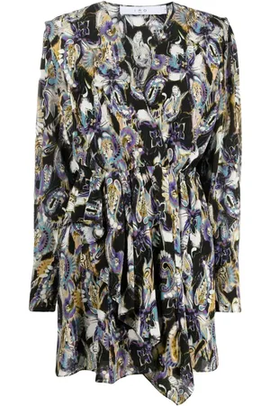 IRO Graphic-print long-sleeve dress