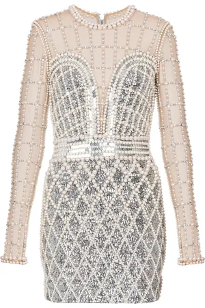 Balmain Embellished beaded minidress