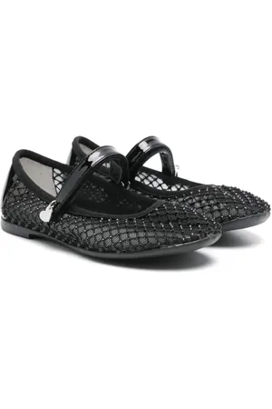 MONNALISA Crystal-embellished ballet flats