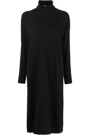 N.PEAL Roll-neck cashmere midi dress
