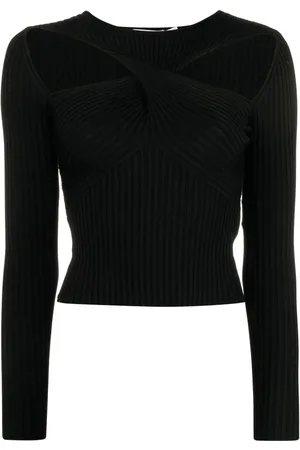 Self-Portrait Cut-out knitted top