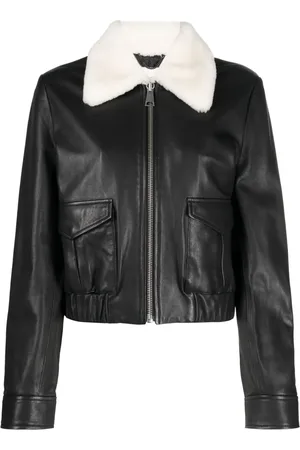 Dorothee Schumacher Shearling-collar leather jacket