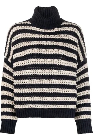 Brunello Cucinelli Stripe-print turtleneck jumper