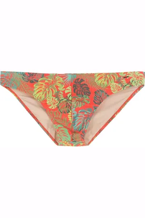 AMIR SLAMA Leaf print briefs