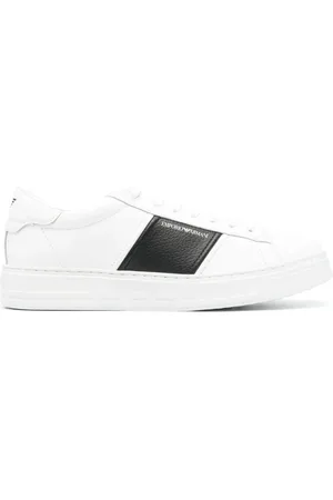 Emporio Armani Logo-printed leather sneakers