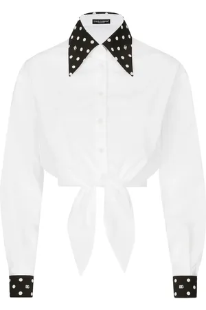 Dolce & Gabbana Polka-dot print cropped shirt