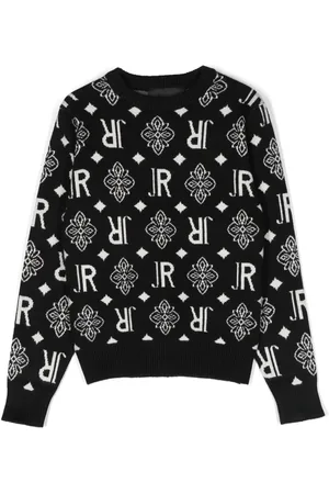 John Richmond Logo-intarsia jumper