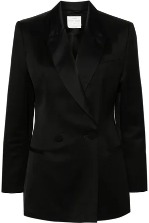 FORTE FORTE Double-breasted satin blazer
