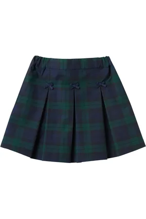 Familiar Pleated plaid miniskirt