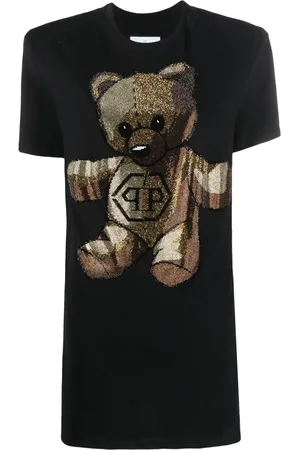 Philipp Plein Teddy Bear crystal-embellished T-shirt dress