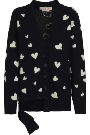 Marni Bunch of Hearts alpaca-wool cardigan