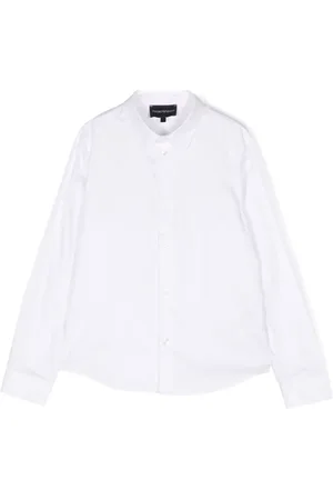 Emporio Armani Logo-jacquard cotton shirt