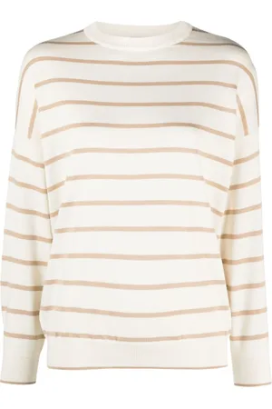 LORENA ANTONIAZZI Striped fine-knit jumper