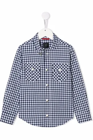FAY Gingham check print shirt