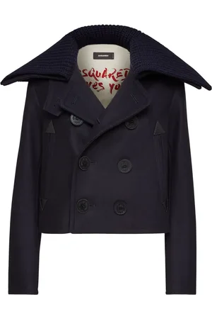Dsquared2 Double-breasted cropped peacoat