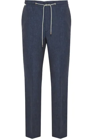 corneliani Drawstring linen trousers