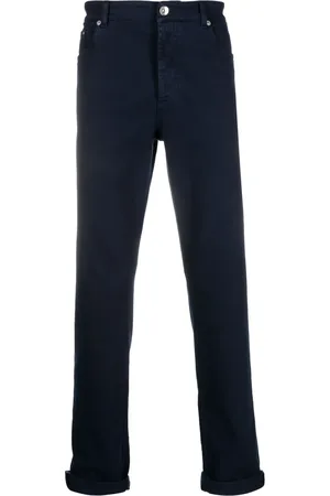 Brunello Cucinelli Mid-rise cotton straight jeans
