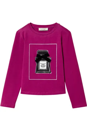 Twin-Set Graphic-print glitter-detail T-shirt