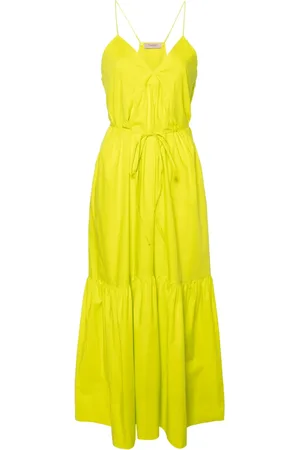 Twin-Set Ruched-detail poplin maxi dress