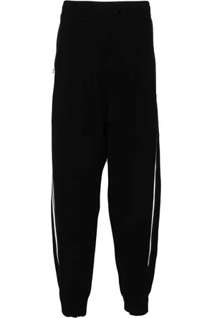 CROQUIS Side-stripe knit trousers